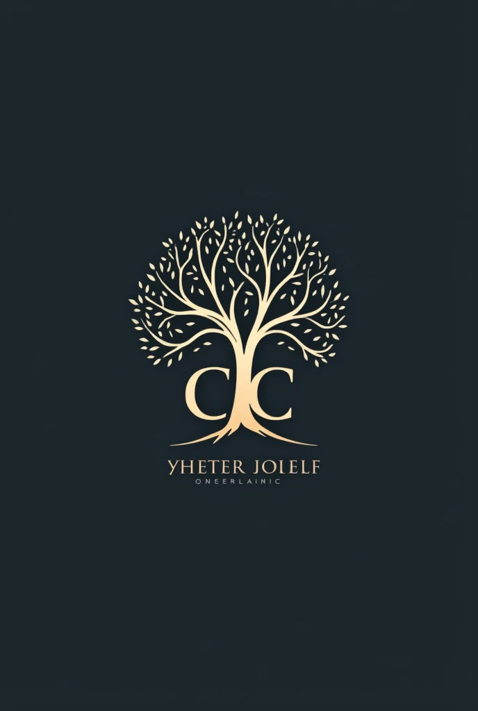 Make me a logo with the initials S and C and make it look like a family tree that contains like the letters E and K underneath