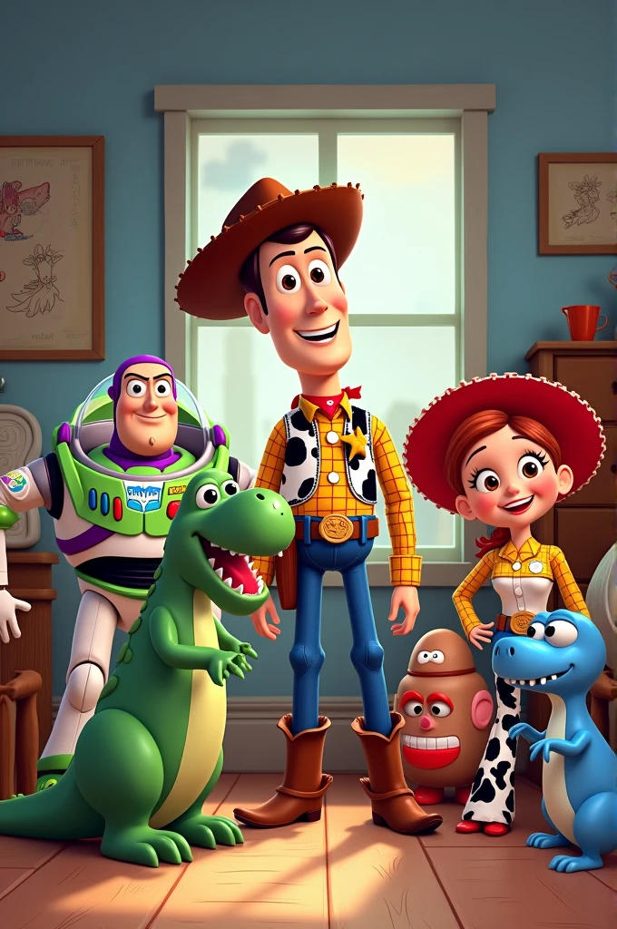 Toys story all characters in Andy's room