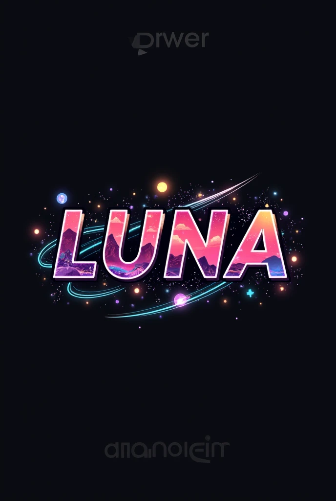 High resolution, Logo for Jdm cars, logo spelling swiftly “LUNA” cool, Jdm theme, anime theme, Cyberpunk vibe name spelling, brand logo, logo for tshirt, brand logo “LUNA”, neon vibes, acid trip vibes, acid trip, shooting stars, acid trip inside “LUNA”, acid trip, hallucinations inside “LUNA”, Waves of hallucinations, splash, purple, 