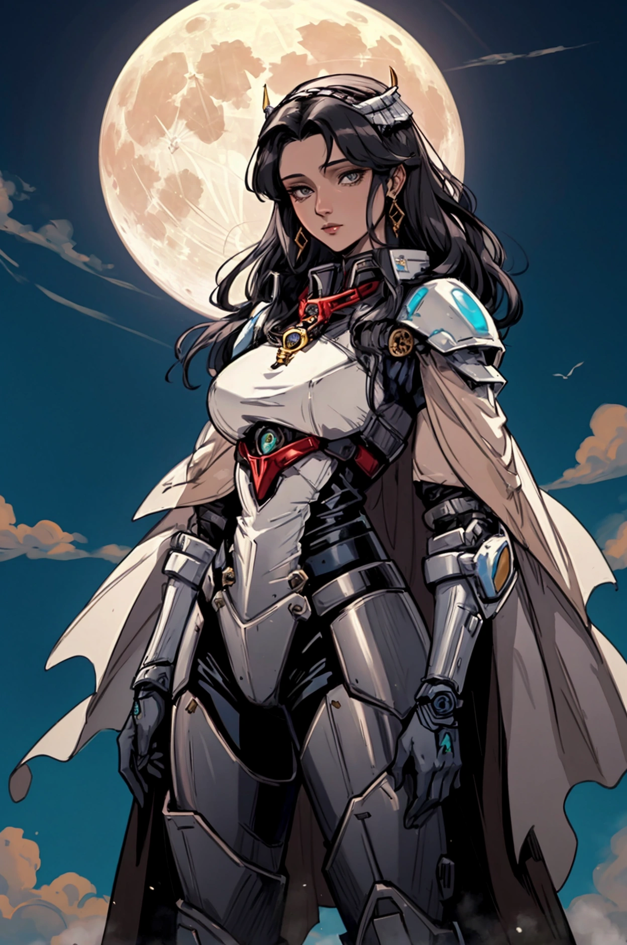 Rennala, Queen of the Full Moon/ From Elden Ring/ Changes her outfit to a mech pilot but still maintains her original appearance/ Personal mech should be in the back