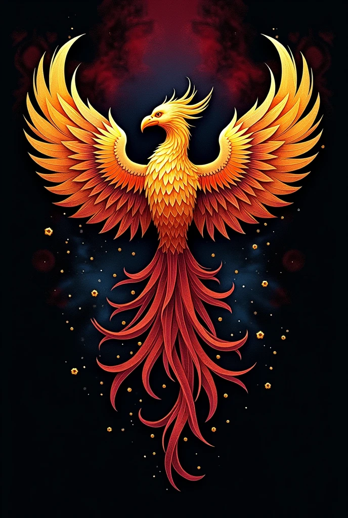 Shirt Design=
Symbol and details: phoenix and related Meaning: the phoenix portrays the end of a cycle and the beginning again, this for us would represent the end of high school and our period as a teenager and would portray the beginning/start over as adults/college students Color: dark wine with gold details Black with gold Black with metallic red(vermelho com
silver appearance)
Black with metallic blue (silver appearance) Dark color with orange