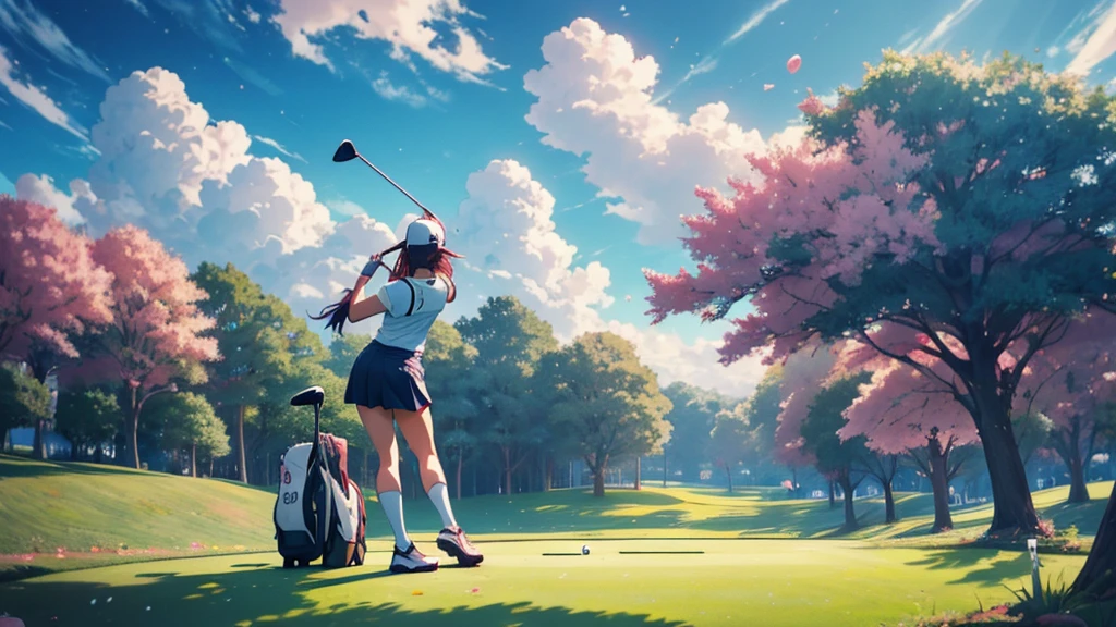ヘッドフォンを着けた女性がgolfクラブしている、Anime Style 4 k, anime wallpaper 4k, anime wallpaper 4k, 4k anime wallpaper, anime art wallpaper 4k, anime art wallpaper 4k, Anime Style. 8k, Anime atmosphere, Ultra HD Anime Wallpaper, Anime Art Wallpaper 8K, Anime Background,golf、golf場、golfをしている、GOLF、golfクラブを持っている