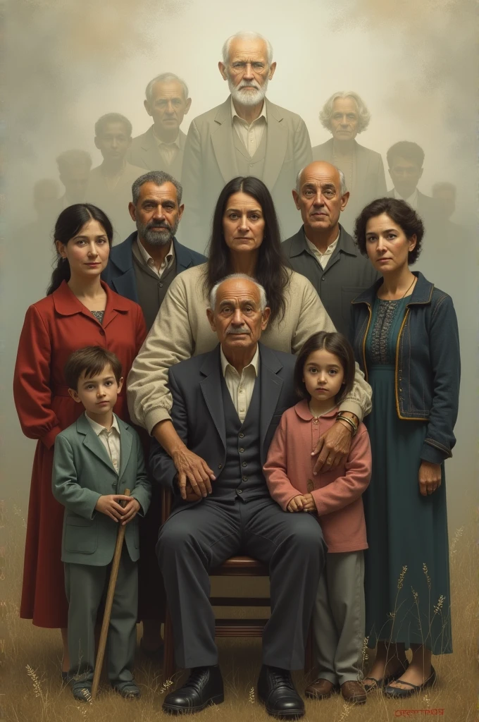 yo, my parents behind, my grandparents behind my parents, ancestors behind