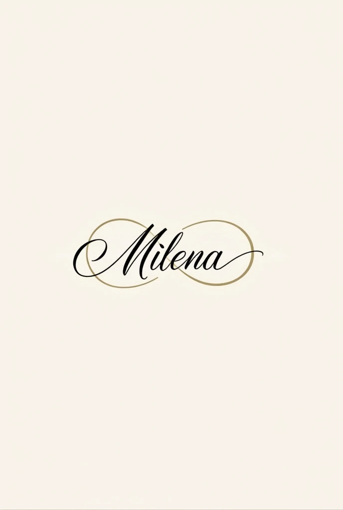Logo with Milena's name in infinity