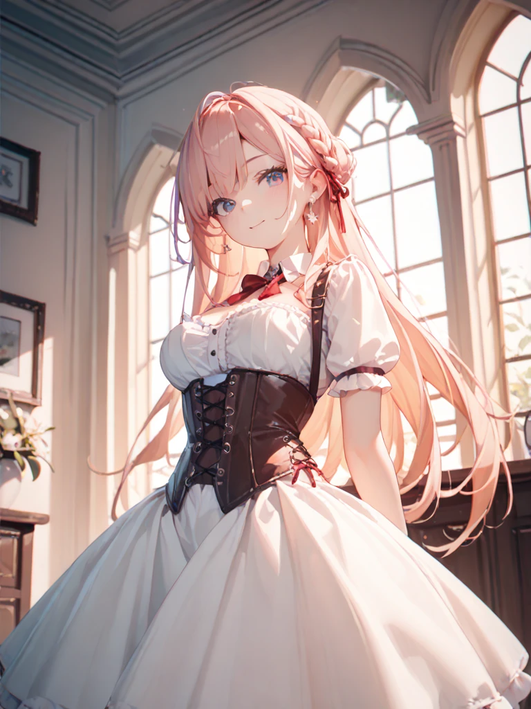 masterpiece, best quality, 1girl, underbust corset