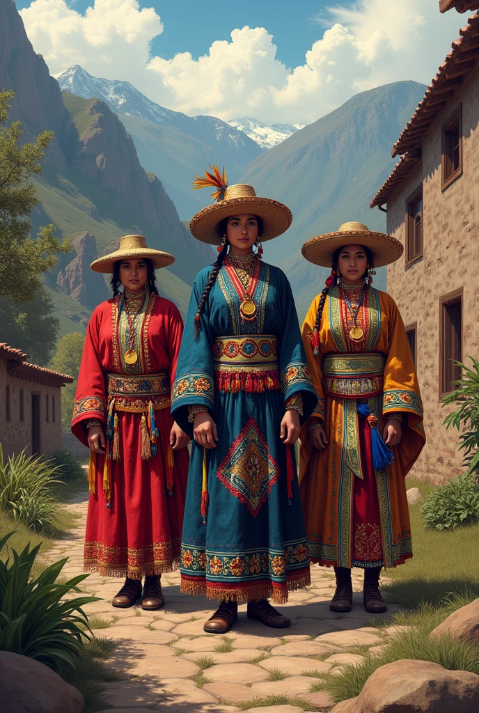 Typical costumes of the Colombian Andean region