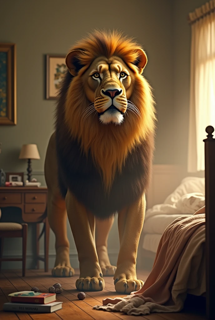 Lion in badroom 