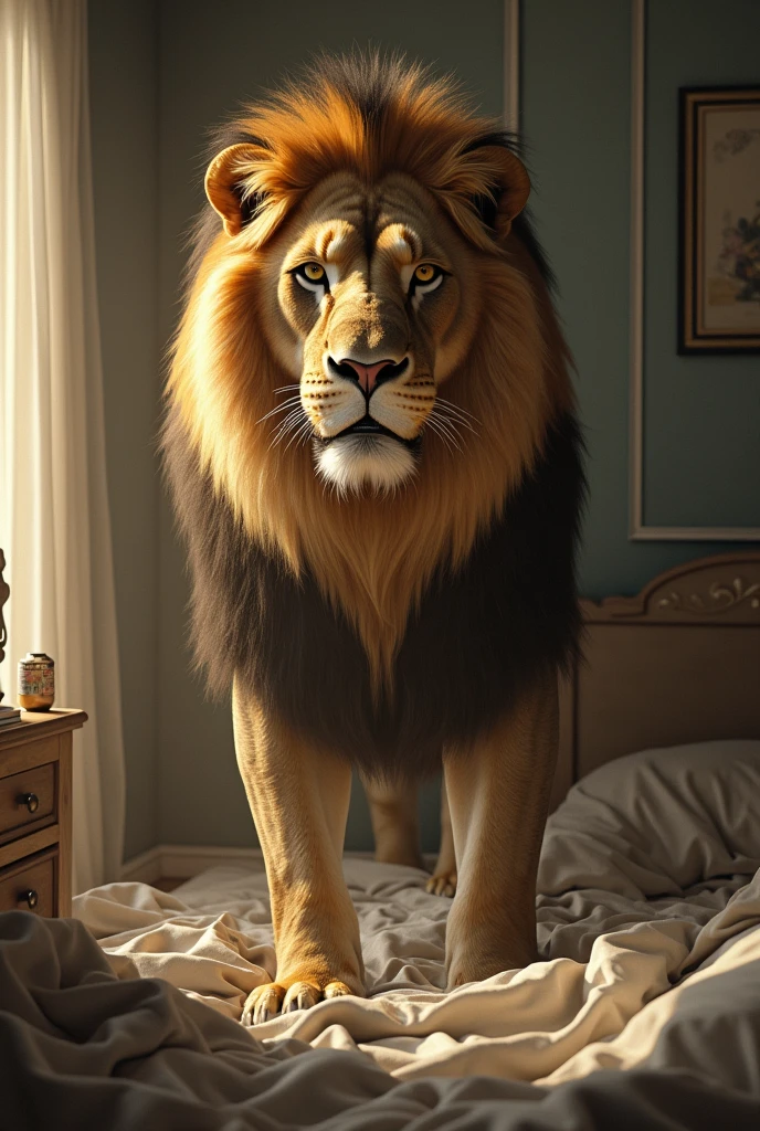 Lion in badroom