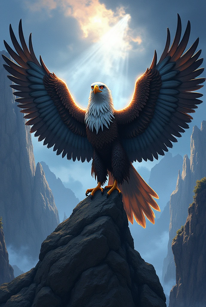 Draw me super eagle with my name "METUSH"