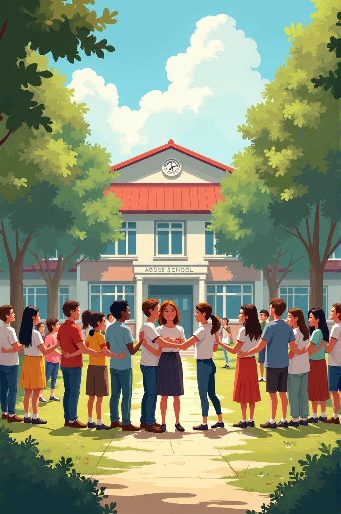 Create an image representing peace in the school and community 
