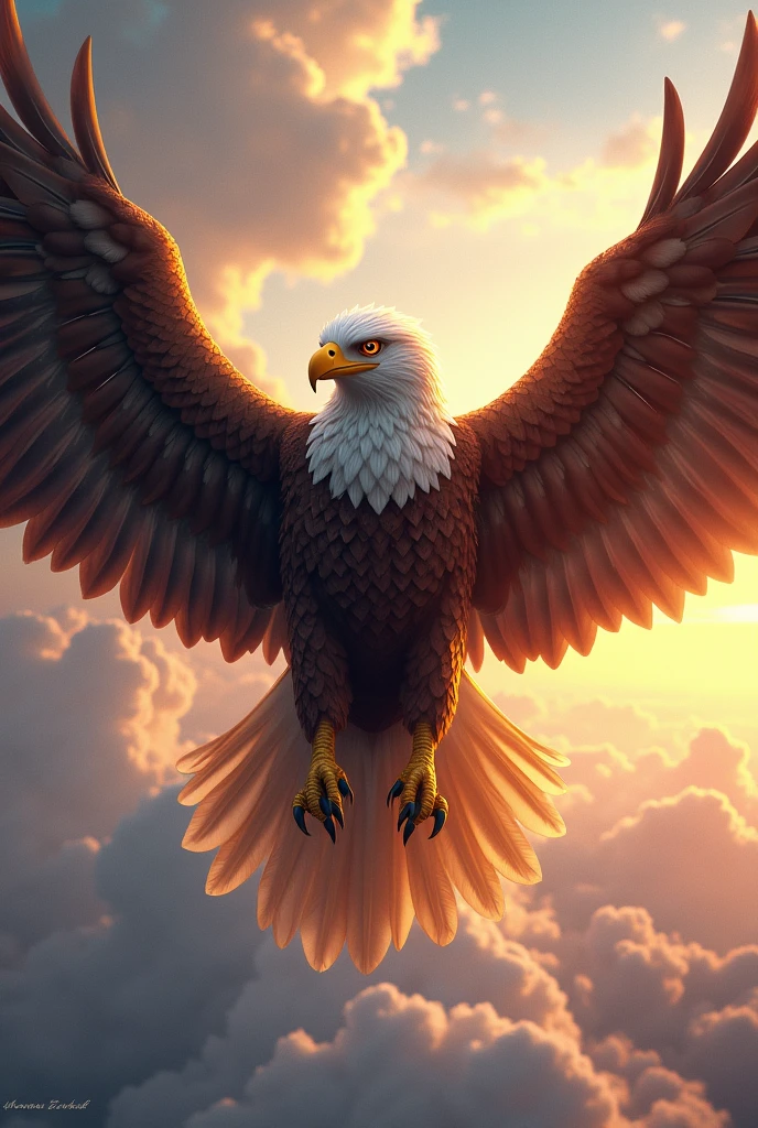 Draw me super eagle with my name METUSH
