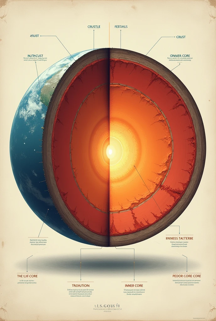 A meaningful 5 layers of Earth with good drawing label