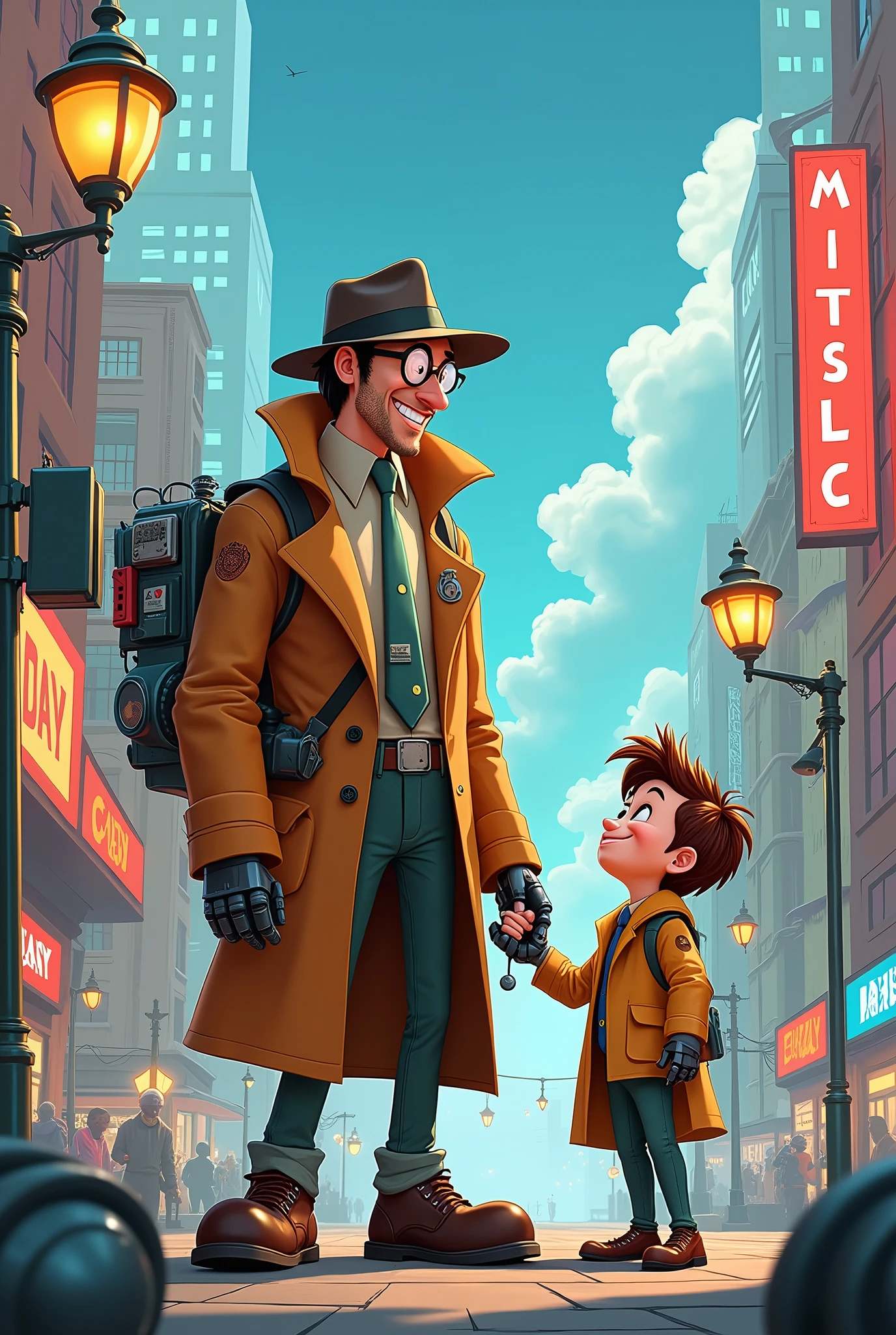inspector gadget and your son, 2d style animation, disney