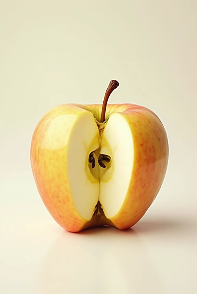 Make an apple with the peel removed