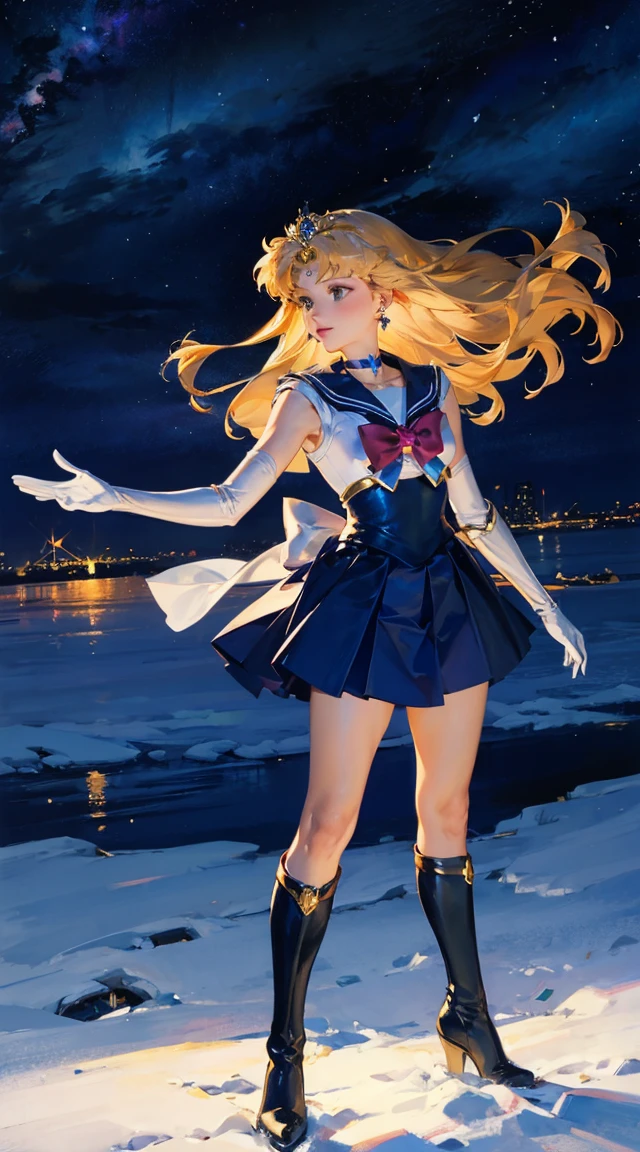 Sailor Moon Style, (masterpiece, best quality),2girls,yuri,night scenery background,snow,windy,nice hands,
BREAK
sv1,sailor senshi uniform,orange skirt,elbow gloves,tiara,orange sailor collar,red bow,orange choker,white gloves,jewelry,
BREAK
mer1,tiara,sailor senshi uniform,blue sailor collar,bow,knee boots,choker,white gloves,blue choker,elbow gloves,jewelry,earrings,blue skirt,