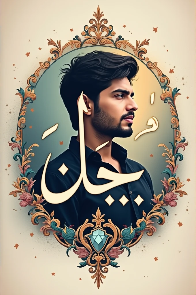 Create a profile picture for me my name written Mohammad Saad Khan pathan in Urdu