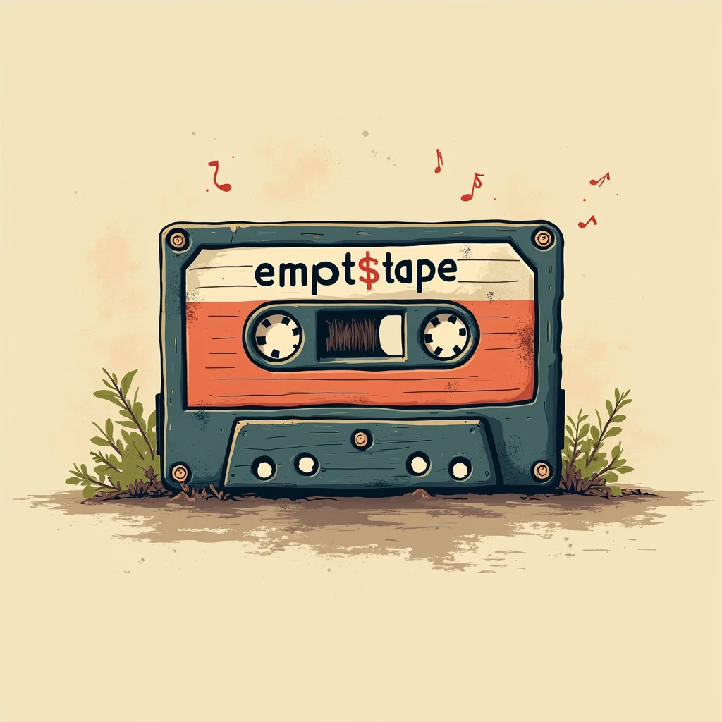 EMPT$TAPE logo with a lo fi hip hop, R&B, and indie pop vibe tape