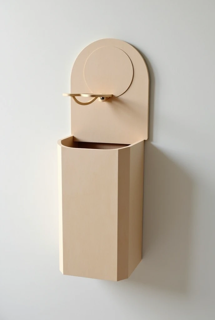 A trash can that hangs on the wall and has a basketball backboard that is beautiful and simple to make with MDF