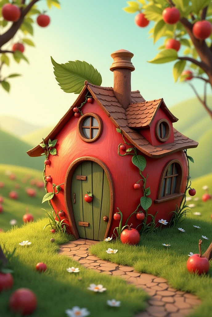 little house inspired by an apple 
