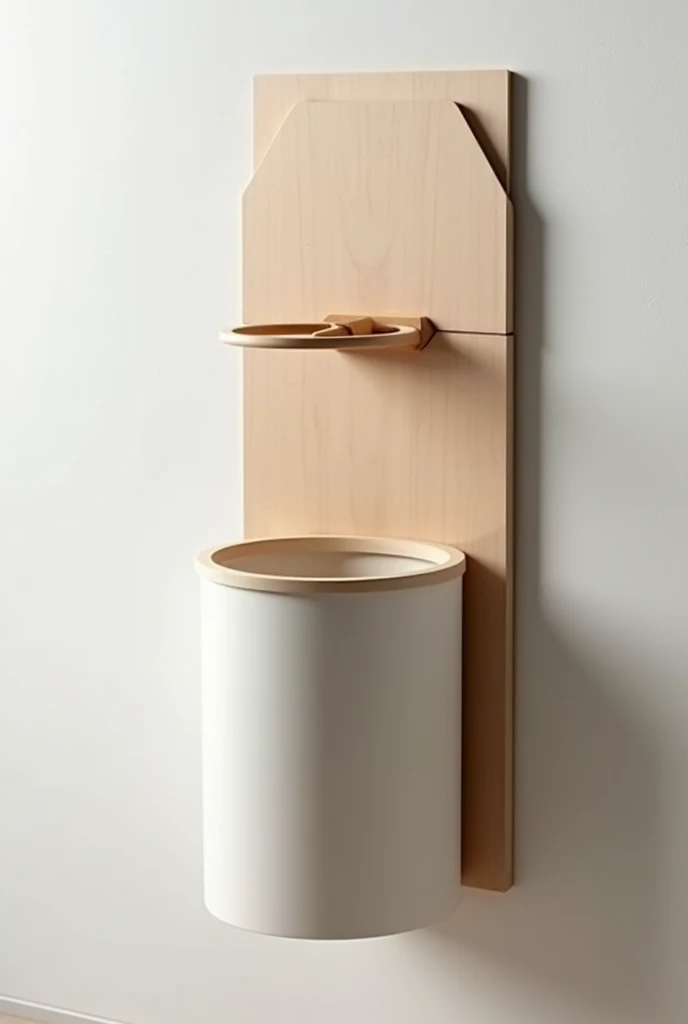 A trash can that hangs on the wall and has a basketball backboard that is beautiful and simple to make with MDF. more beautiful
