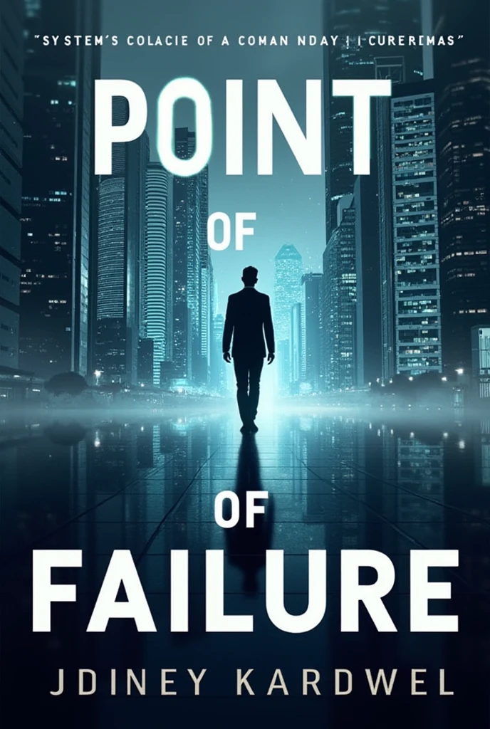 create a modern book cover titled " POINT OF FAILURE" published in 2024, Author TMT