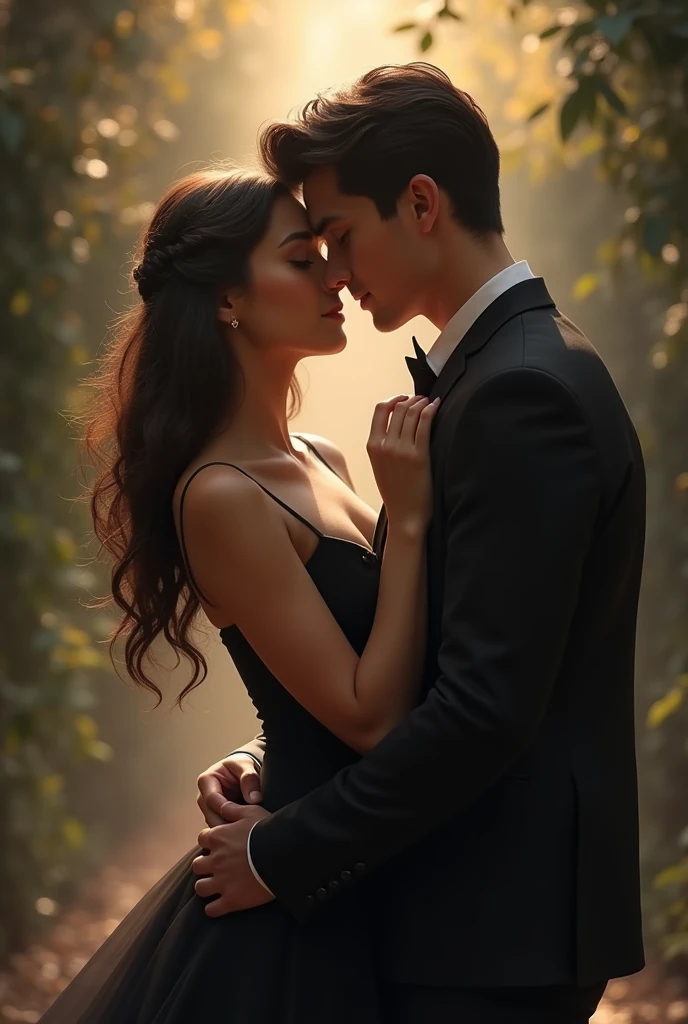 Girl in Black dress with boyfriend 