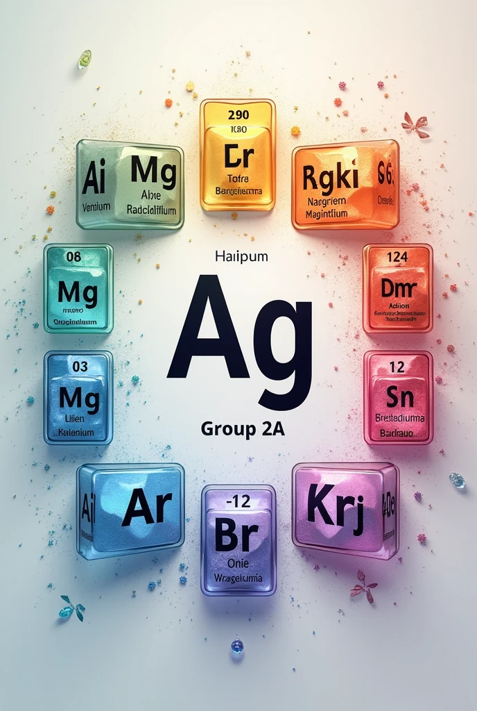 Generate an image to illustrate group 2A of the periodic table