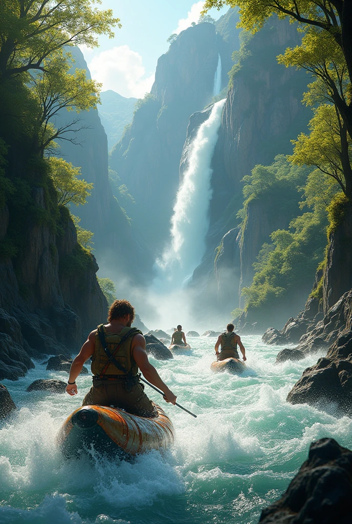 Adventure, river and falls