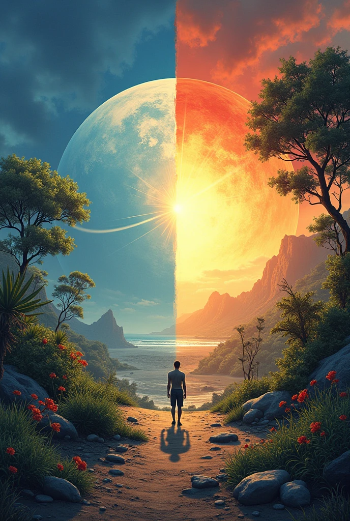 A drawing where there is life with and without ozone