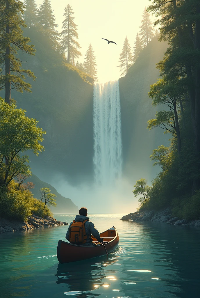 Adventure, calm river and falls