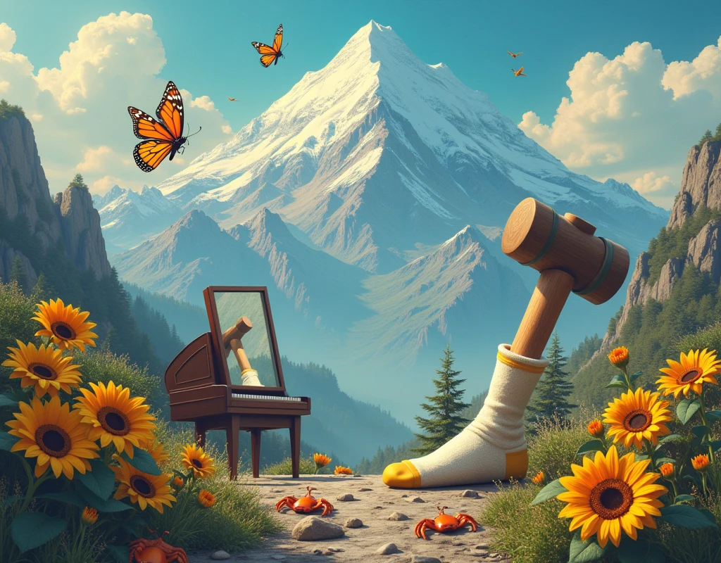 1. **mariposa**
2. **hammer**
3. **melody**
4. **Mountain**
5. **Sunflower**
6. **crab**
7. **mirror**
8. **Piano**
9. **sky**
10. **sock**