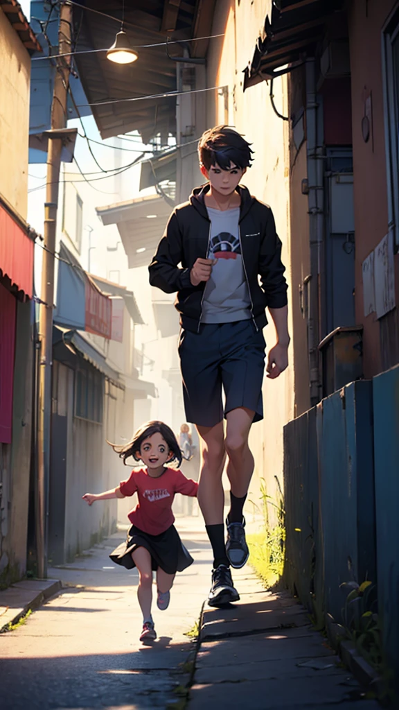 A Jokes boy and a young girl run away together BF X and high quality HD photos