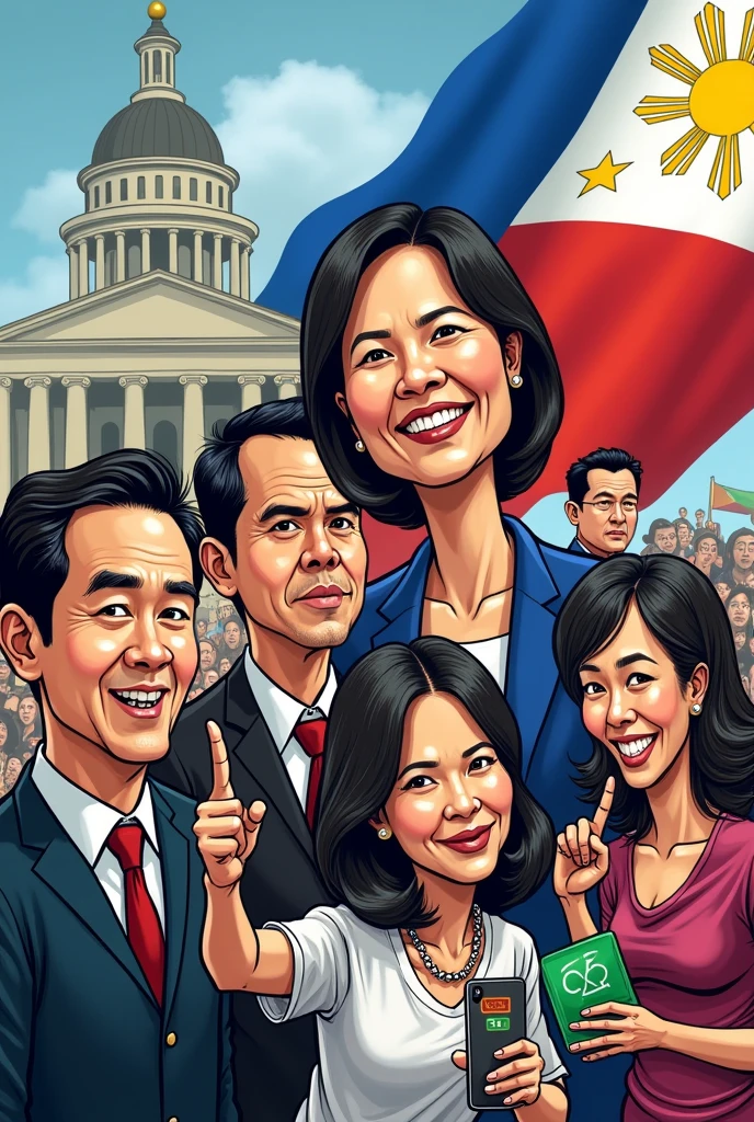 political cartoon depicting your opinion about how Philippine Media performs its roles and function in the Philippines