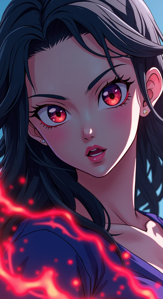 Super Saiyan Girl、masterpiece、high quality、High resolution、Japanese、woman、cute、young、There is a golden aura、whole body、Anatomically correct、Flame Background