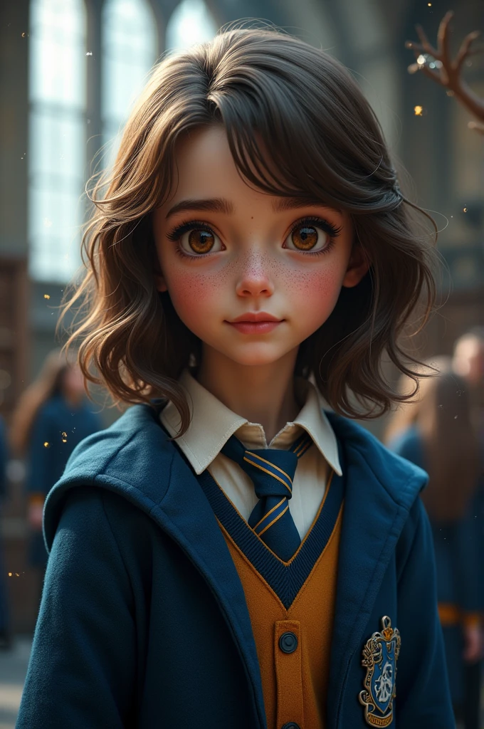 Harry Potter character brown hair freckles brown eyes girl house team ravenclaw