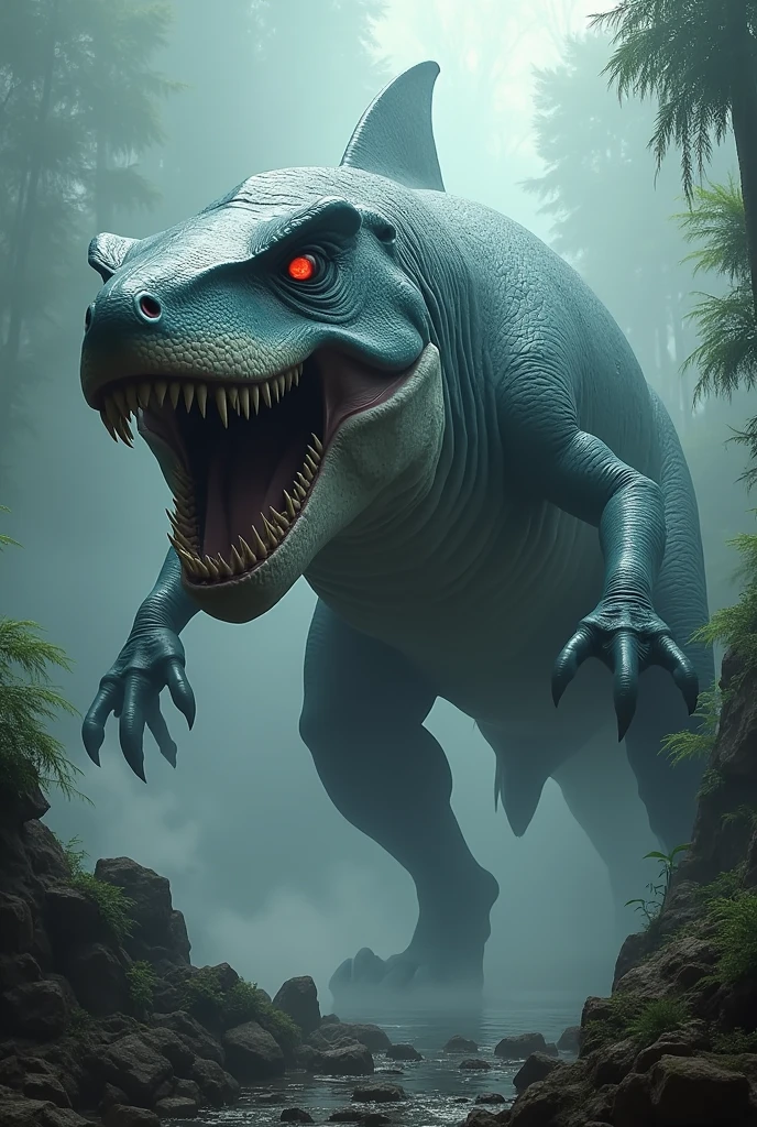 Shark danger look mix dinasour danger look 