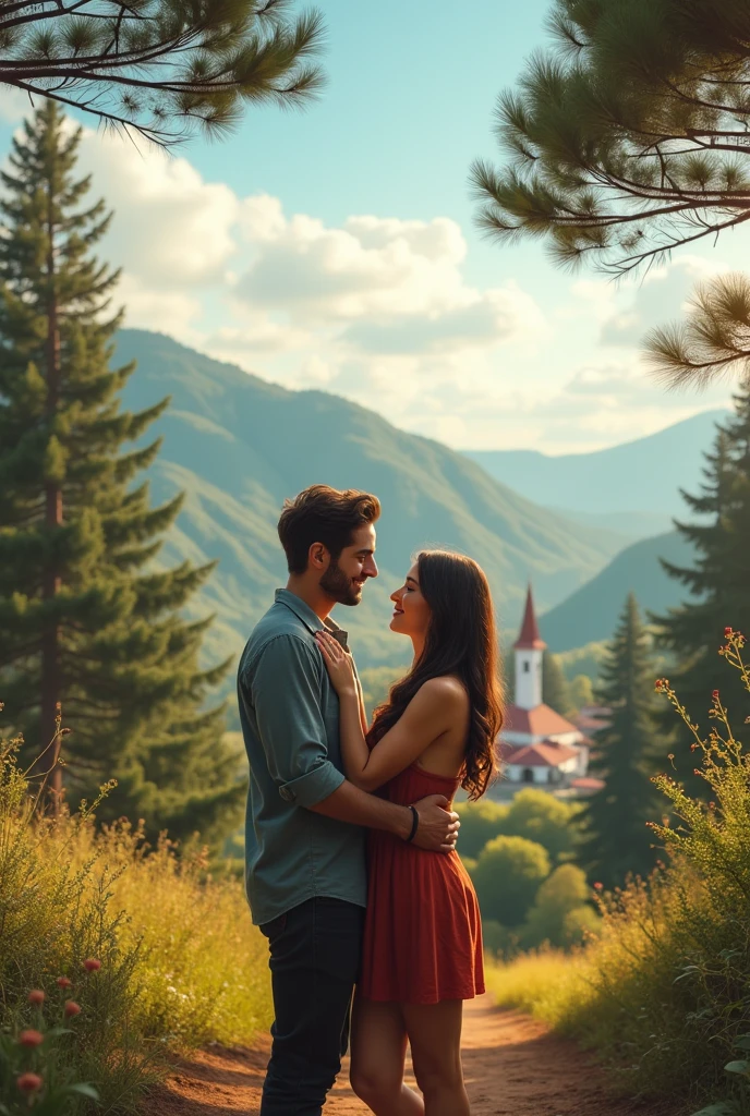 couple in love in Campos do Jordão Brazil 18k