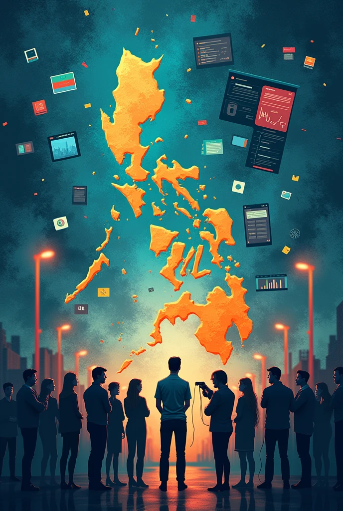 ROLES AND FUNCTIONS OF AND MEDIA
1. INFORM CITIZENS OF WHAT IS HAPPENING (MONITORING FUNCTION)
2. EDUCATE THE AUDIENCE (MEANING AND SIGNIFICANCE OF FACTS)
3. PROVIDE A PLATFORM FOR PUBLIC DISCOURSE (PUBLIC OPINION AND EXPRESSION OF DISSENT)
4. "WATCHDOG" ROLE OF JOURNALISM
5. CHANNEL FOR ADVOCACY FOR POLITICAL VIEWPOINTS
In the Philippines and can you make it easy to draw