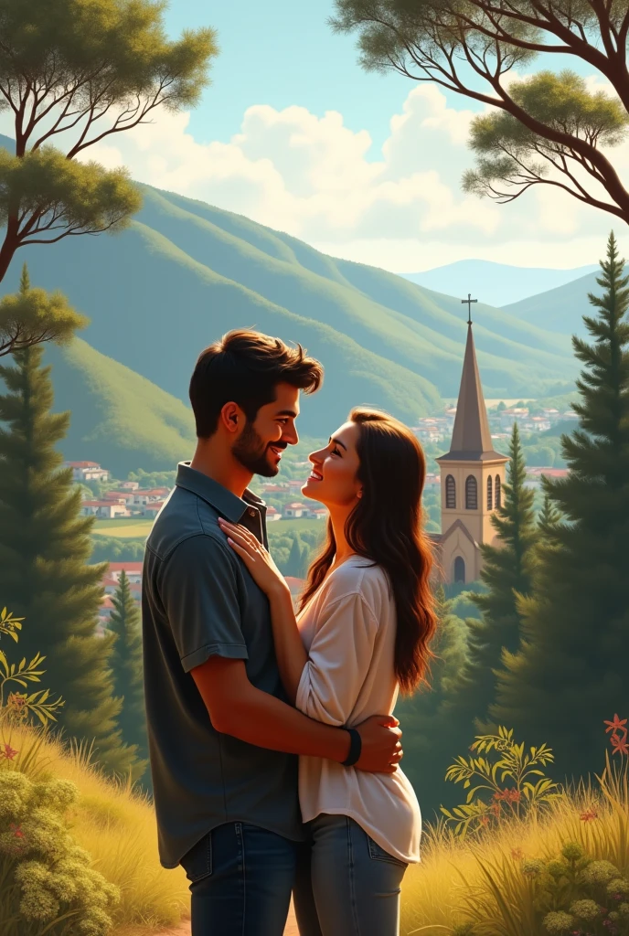 couple in love in Campos do Jordão Brazil 18k