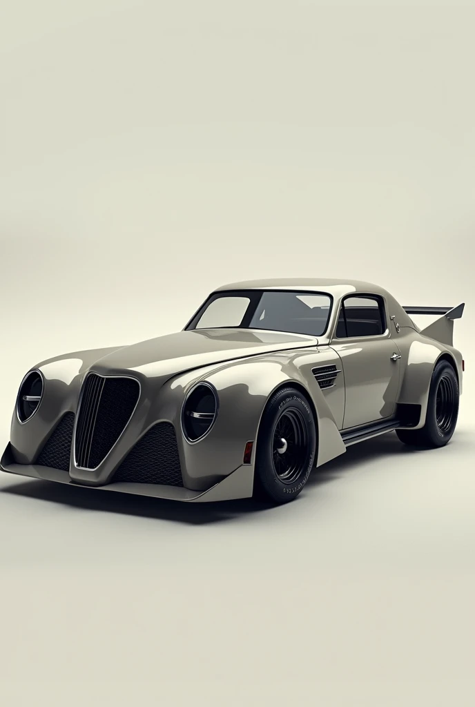 A modified new gen Studebaker hawk with more muscular looks with soft cut line, with big grill, maintain its key elements which remains it vintage vibe
Whole view of car