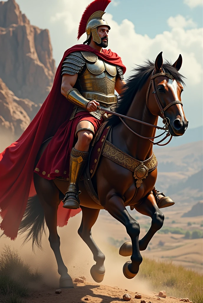 Roman guy on his horse