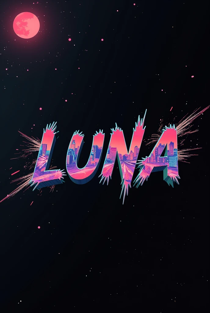 High resolution, logo spelling swiftly “Luna” cool, Jdm theme, anime theme, Cyberpunk vibe name spelling, brand logo, logo for tshirt, brand logo “LUNA”, neon vibes, acid trip vibes, acid trip, shooting stars, acid trip inside “LUNA”, acid trip, hallucinations inside “LUNA”, Waves of hallucinations, purple, techno hallucinations inside “LUNA”, Acid trip hallucinations inside “LUNA” , Waves of hallucinations inside “LUNA, splash of red,