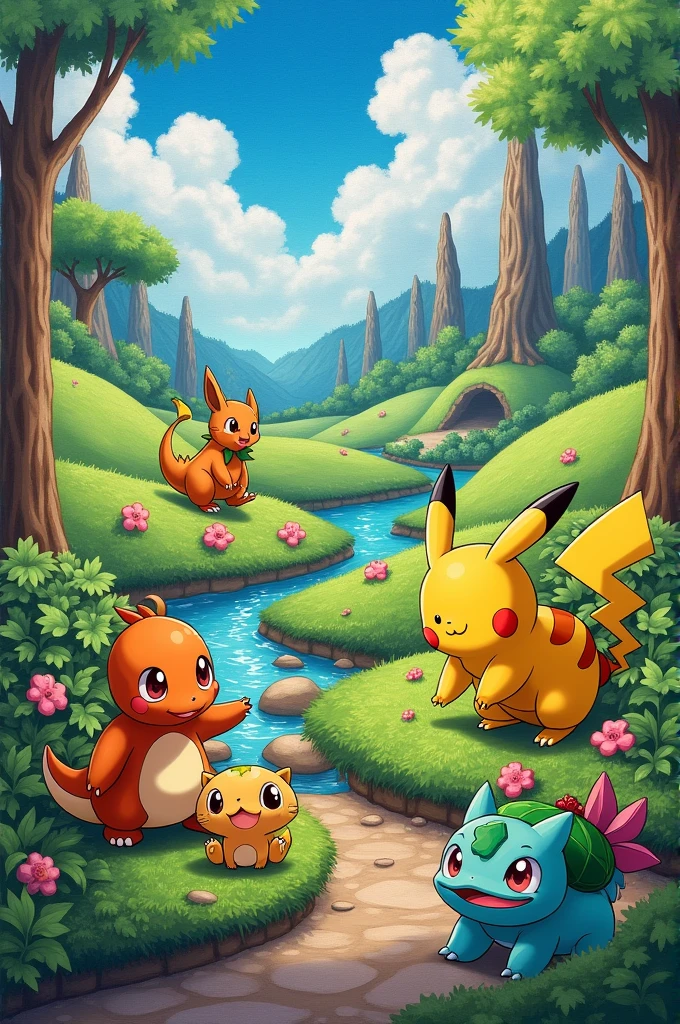 Make me a pokemon painting 
