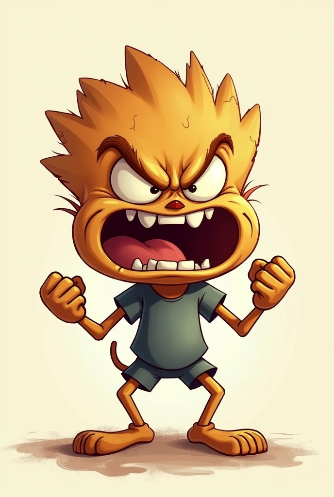 Create the character Flapjack, identical to the original, but extremely angry at YouTube, with intense rage