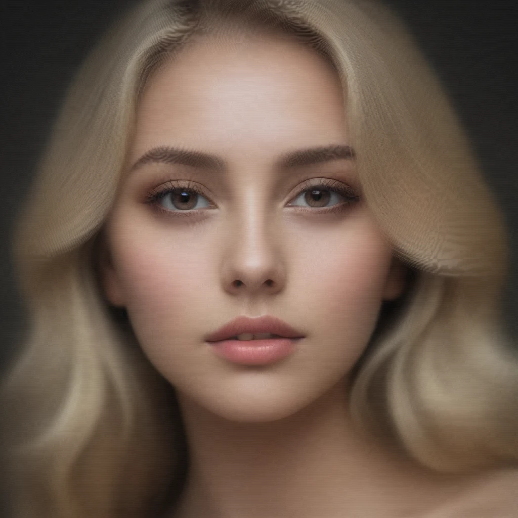 a beautiful blonde girl, detailed facial features, stunning brown almond shaped eyes, beauty mark on cheek, soft flowing hair, hyper realistic, 8k, high quality, photorealistic, intricate details, dramatic lighting, warm color tones, oil painting, masterpiece