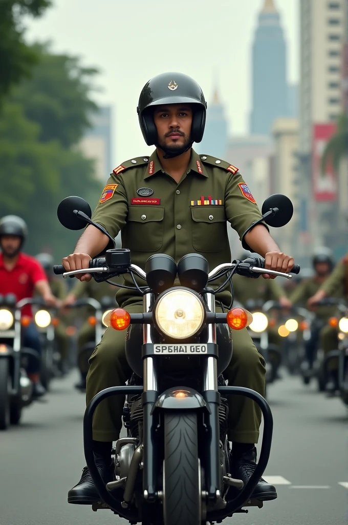On the morning of Malaysia’s National Day, Major Khalid was ready to command his troops for the parade at Merdeka Square—a role he had long dreamed of. As he rode his motorbike to the army camp, he focused on the day's responsibilities, envisioning the precision needed for the event. However, as he turned a corner, a car unexpectedly swerved in front of him. The collision wasn’t severe, but the impact jolted him, and he felt a sharp pain in his rib cage. Despite the discomfort, Khalid dismissed any thoughts of seeking help; he couldn’t risk missing the honor of leading his troops on such a significant day.
