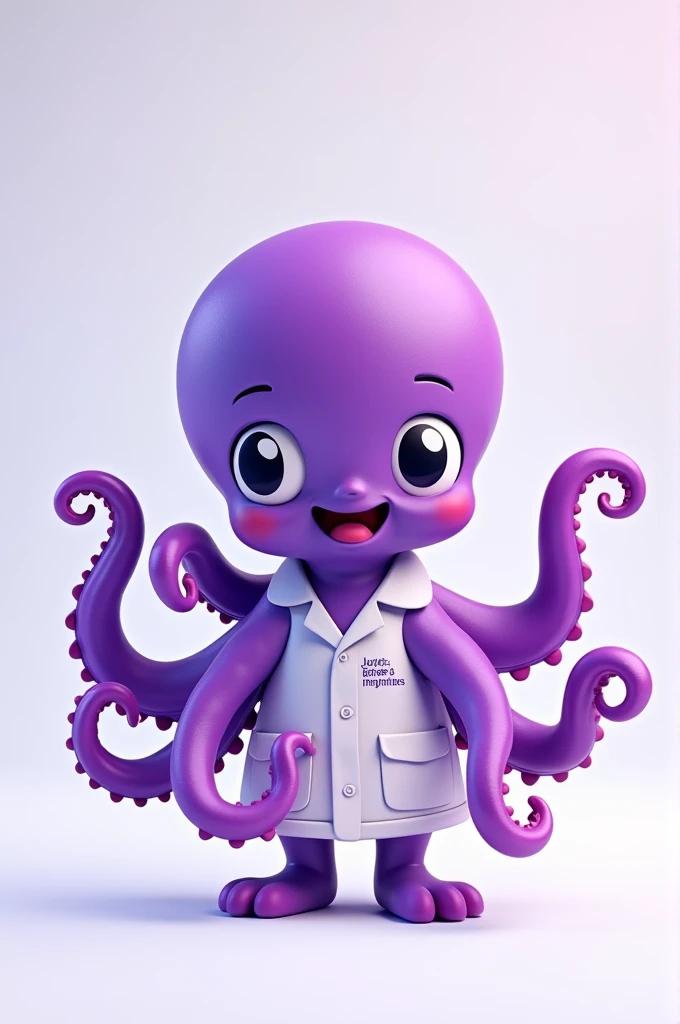 Purple Octopus Chemical Mascot Image