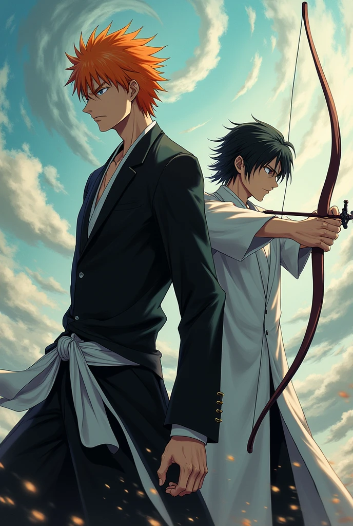 kurosaki ichigo and ishida uryu from bleach