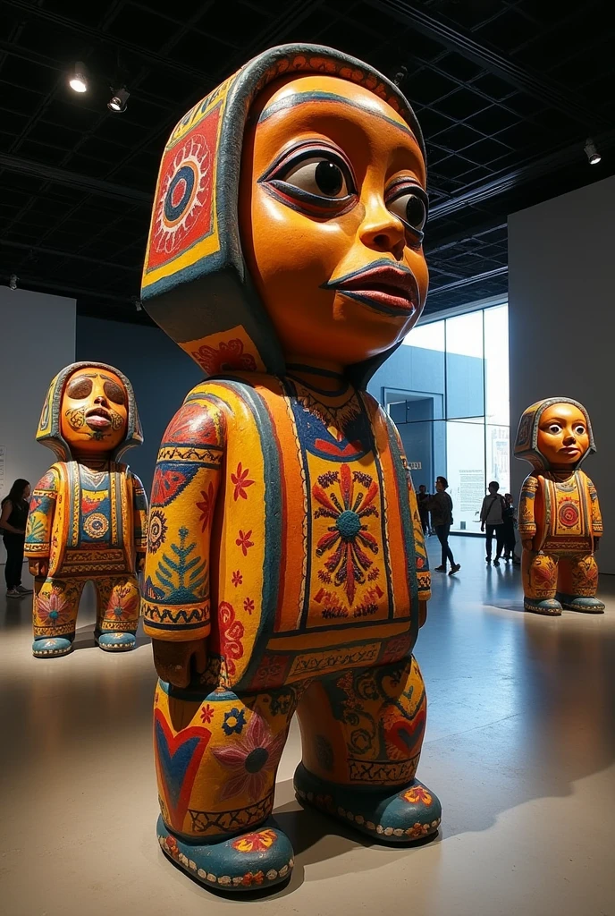 I need a flyer to show a sculpture event at the Museum of Modern Art in Medellin, with the title “my colombia in sayings” creative and in colors