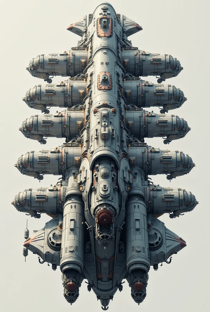A creative ship with 10 capsules 